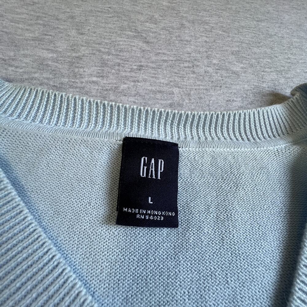 Vintage Y2K GAP Sweater Mens Large Argyle Diamond V Neck‎ Pullover Preppy Golf - Picture 2 of 9